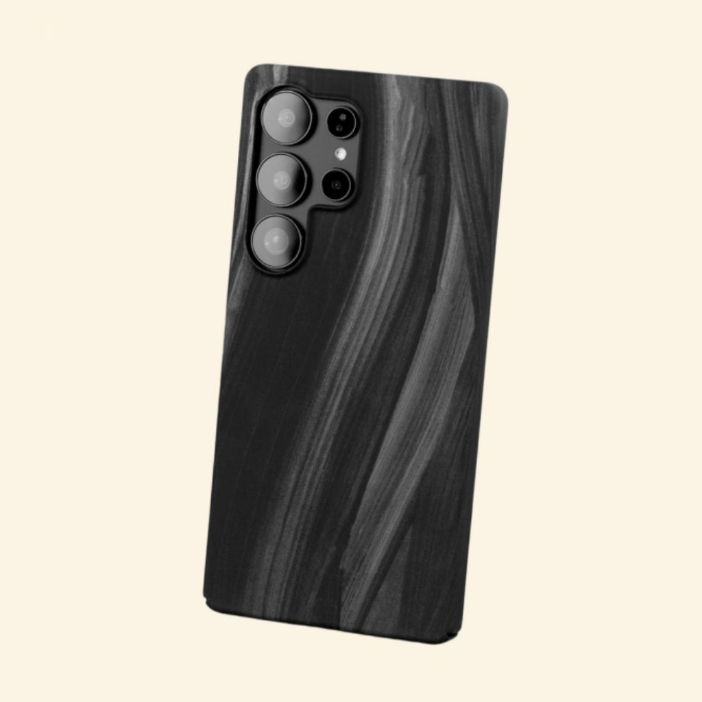 Charcoal Graphite Sweep Case for Samsung Galaxy S Series — angled floating studio view