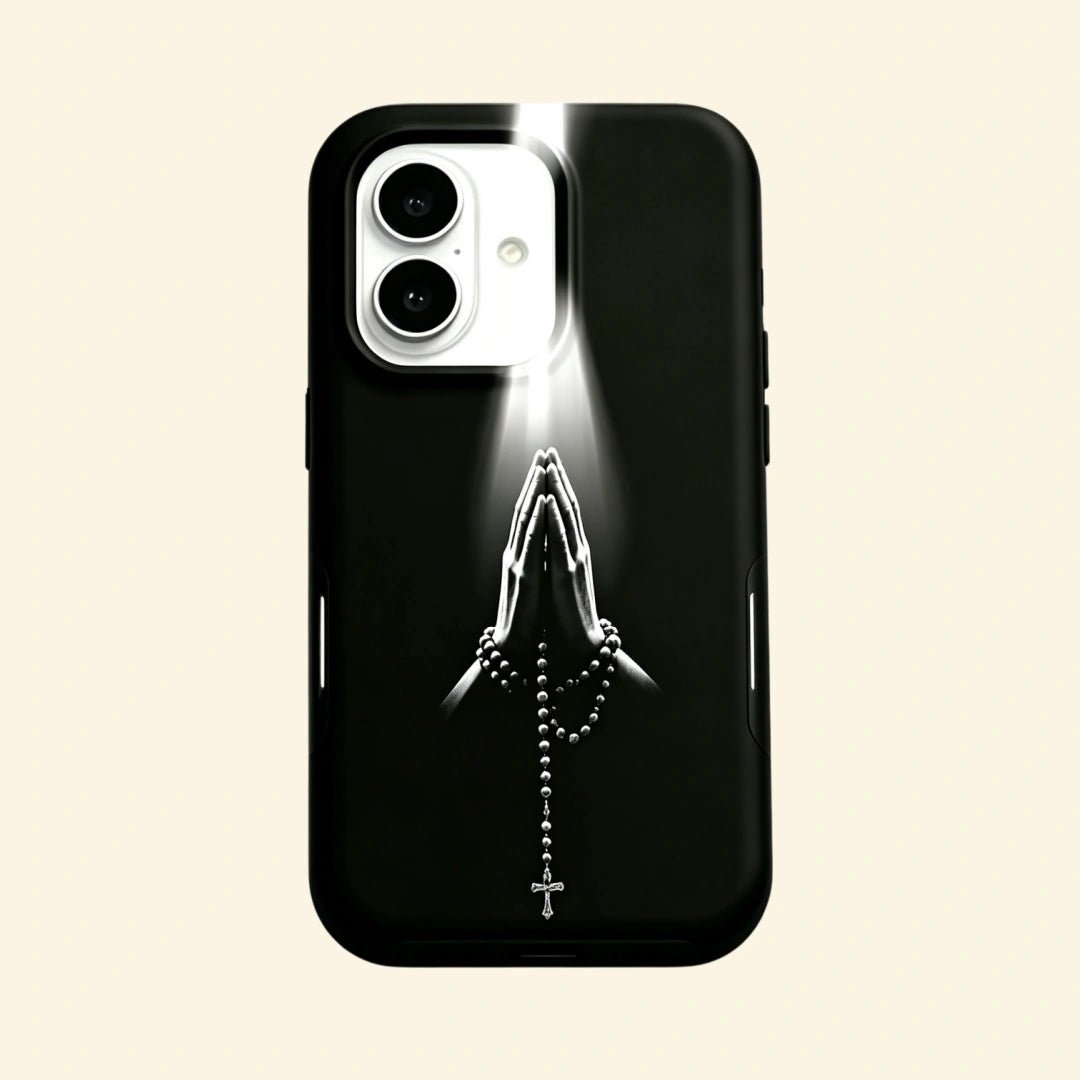 The Sacred Beam – Praying Hands & Rosary Cross Fine Art iPhone Case - Carapace StudioPhone CaseCarapace StudioCarapace StudioCS-3020-SACRED-BEAM-3iPhone 17The Sacred Beam – Praying Hands & Rosary Cross Fine Art iPhone Case