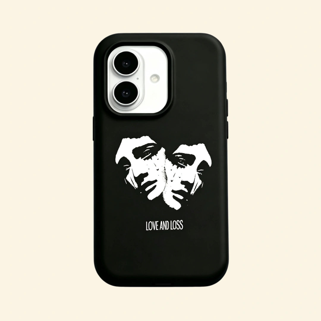 The Dual Tragedy – Dual Crying Statues “Love and Loss” Fine Art iPhone Case