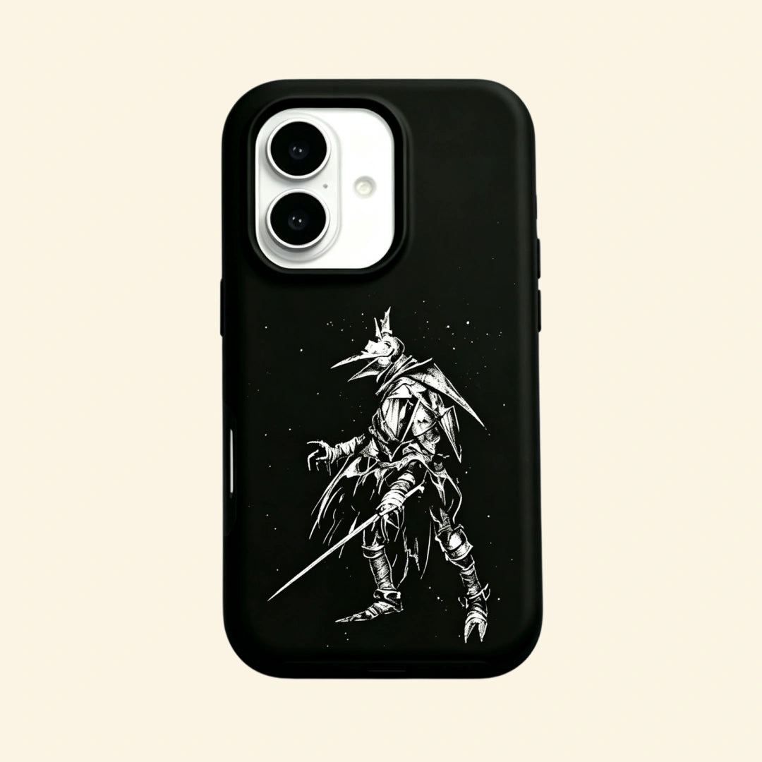 The Crow Hunter – Gothic Plague Doctor & Beaked Hunter Fine Art iPhone Case