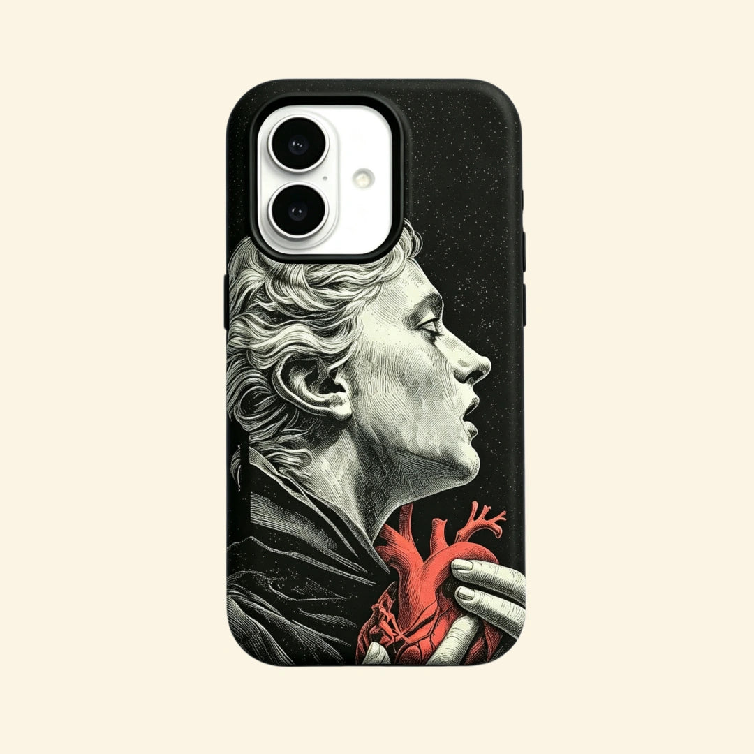 The Anatomy of Passion – Anatomical Heart & Classical Statue Fine Art iPhone Case