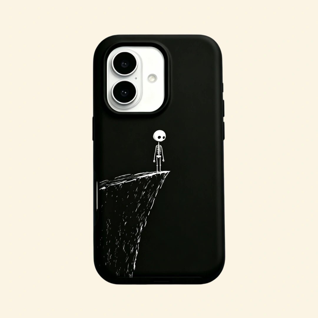 The Edge of Solitude – Whimsical Skeleton on Cliff Fine Art iPhone Case - Carapace StudioPhone CaseCarapace StudioCarapace StudioCS-5040-EDGE-SOLITUDE-3iPhone 17The Edge of Solitude – Whimsical Skeleton on Cliff Fine Art iPhone Case